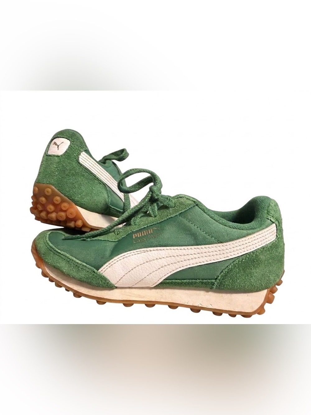 PUMA Easy Rider Vintage Archive Green White Sneakers Kids Size 3 Youth 399372-03